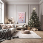 Pink Christmas Baubles Print | Coquette Wall Art - Larosier Prints