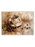 Coffee Cup & Beans Print | Oil Painting Wall Art - Larosier Prints