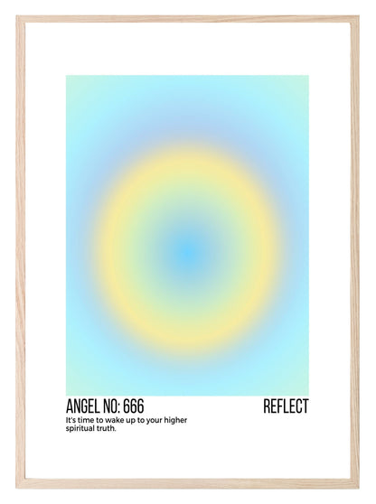 Angel No Print Collection | Celestial Wall Art 666 Reflect