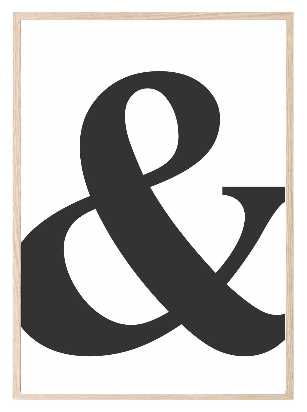 Monochrome Ampersand Print | Minimalistic Wall Art - Larosier Prints