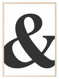 Monochrome Ampersand Print | Minimalistic Wall Art - Larosier Prints