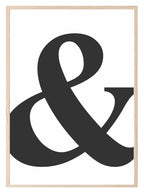 Monochrome Ampersand Print | Minimalistic Wall Art - Larosier Prints