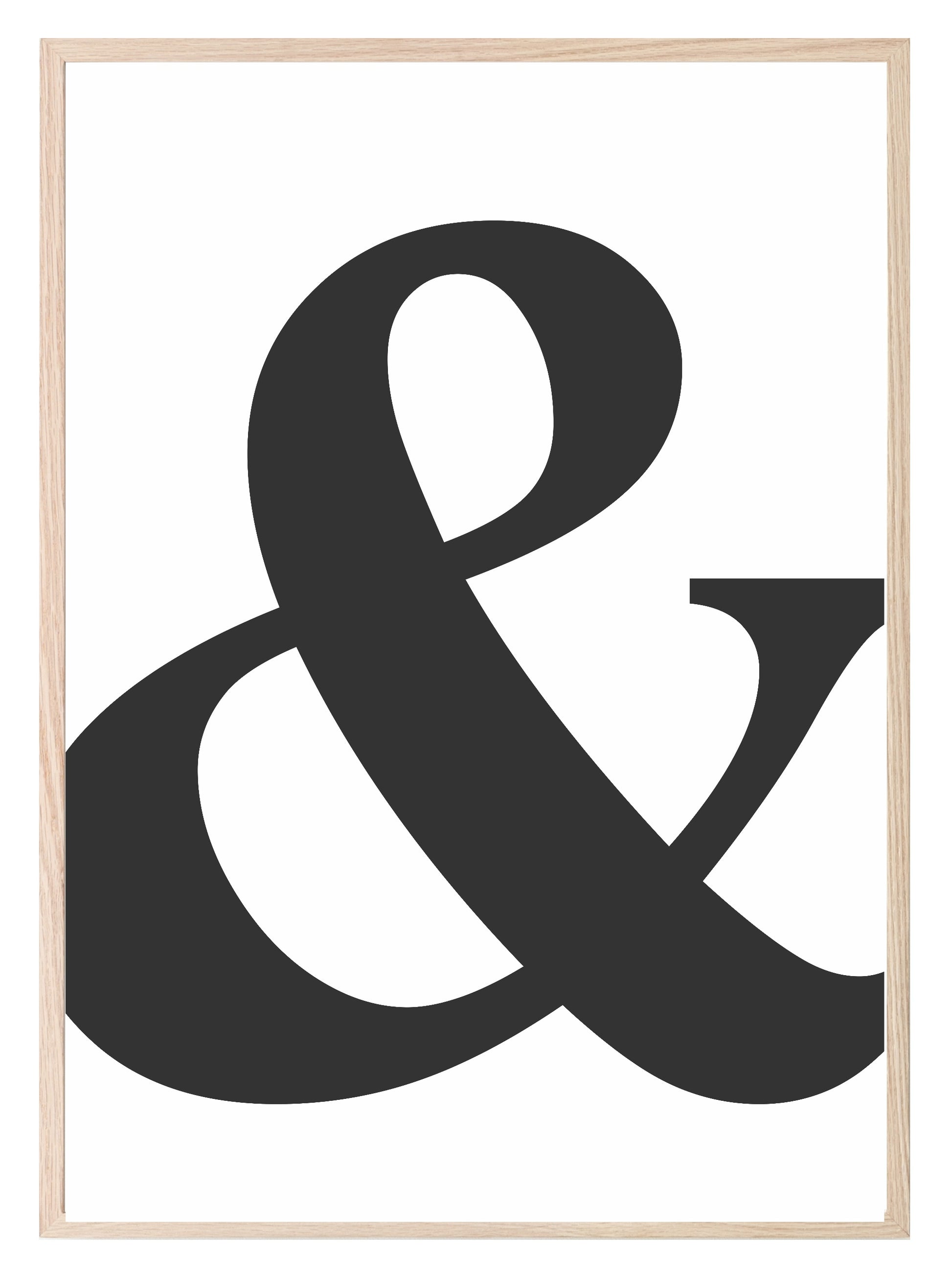 Monochrome Ampersand Print | Minimalistic Wall Art