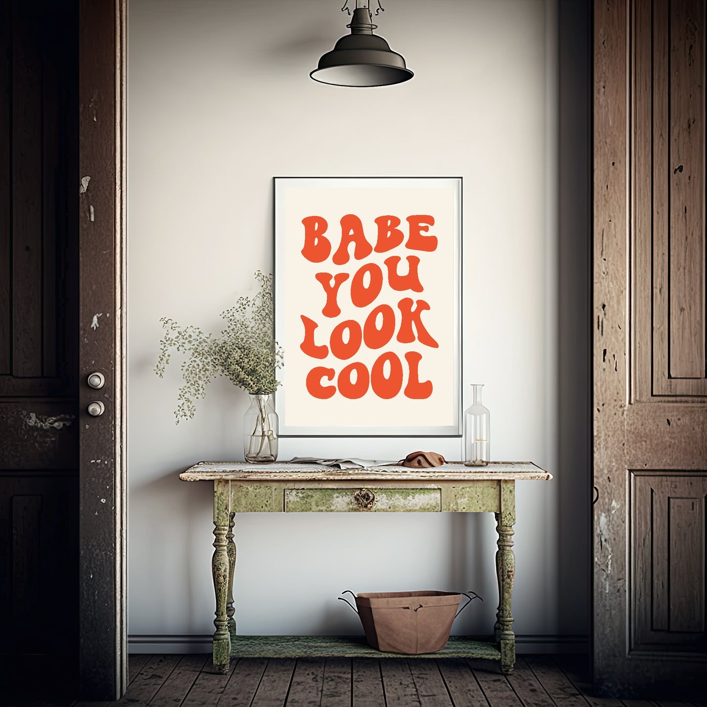 Babe You Look Cool Print | Retro Wall Art