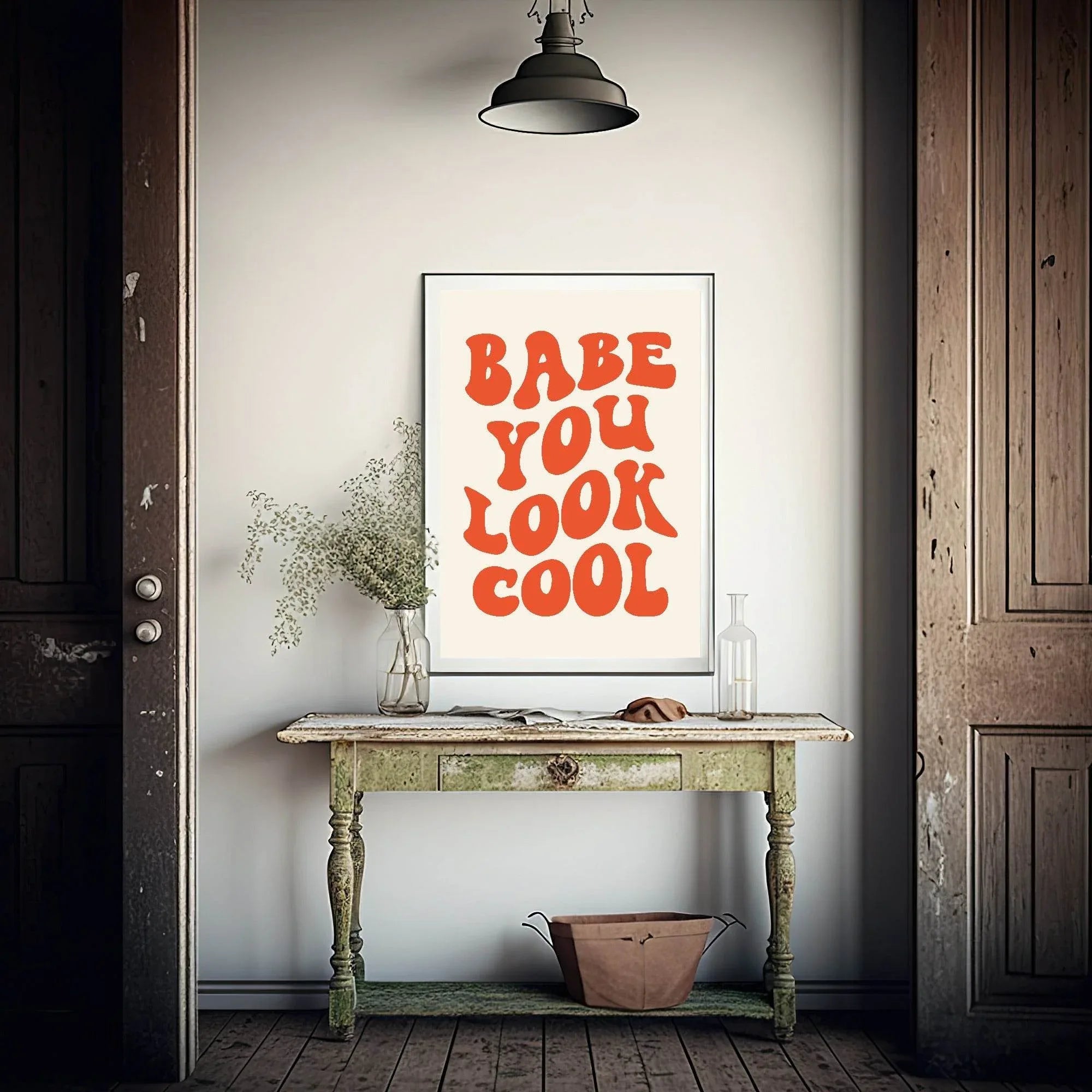 Babe You Look Cool Print | Retro Wall Art - Larosier Prints