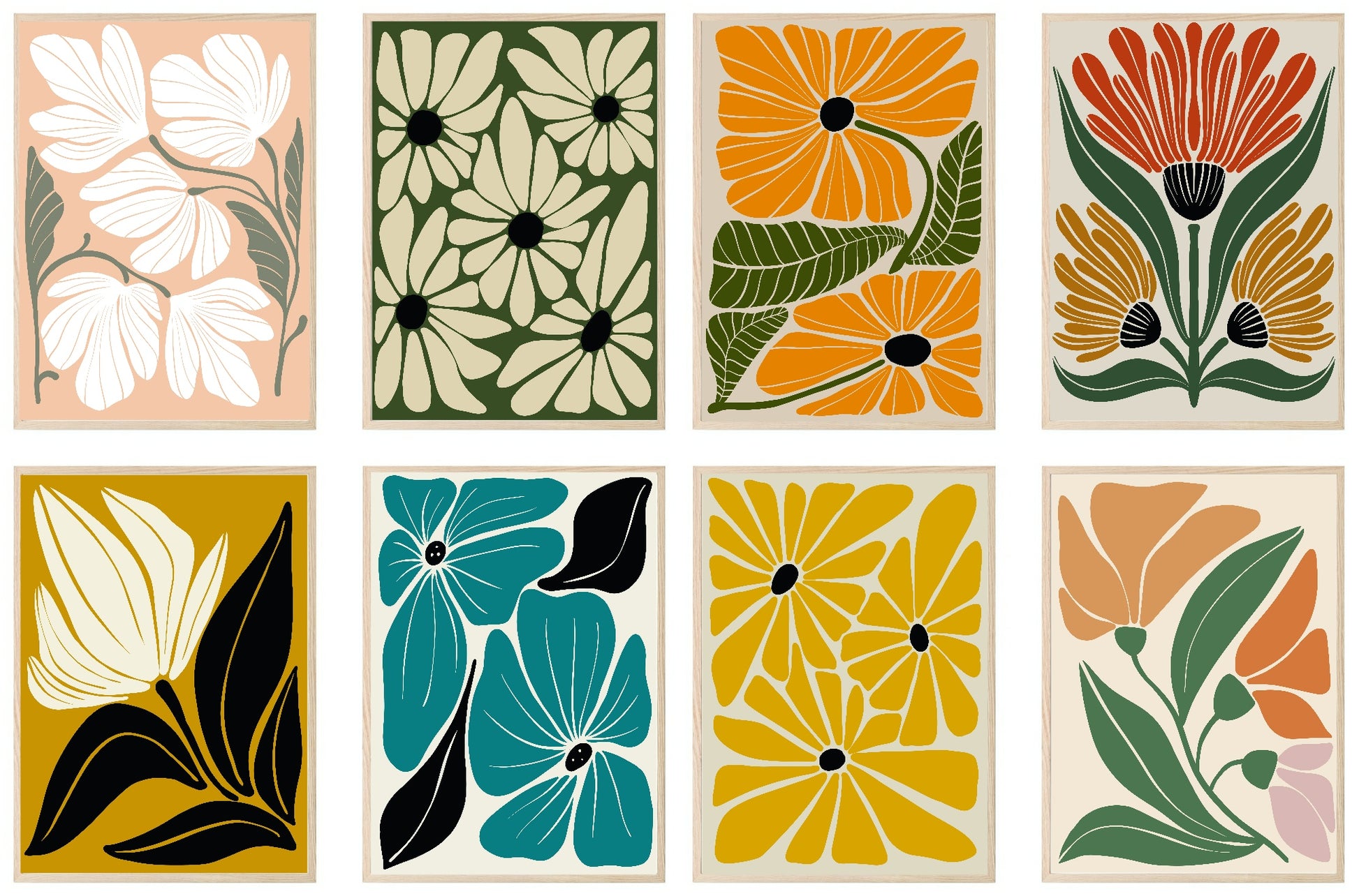 Abstract Flower Collection | Botanical Wall Art