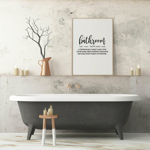 Bathroom Definition Print | Bathroom Wall Art - Larosier Prints