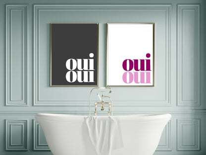 Oui Oui Print | Minimalistic Wall Art