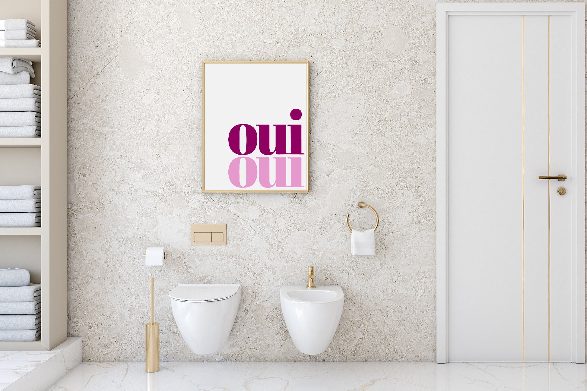 Oui Oui Print | Minimalistic Wall Art