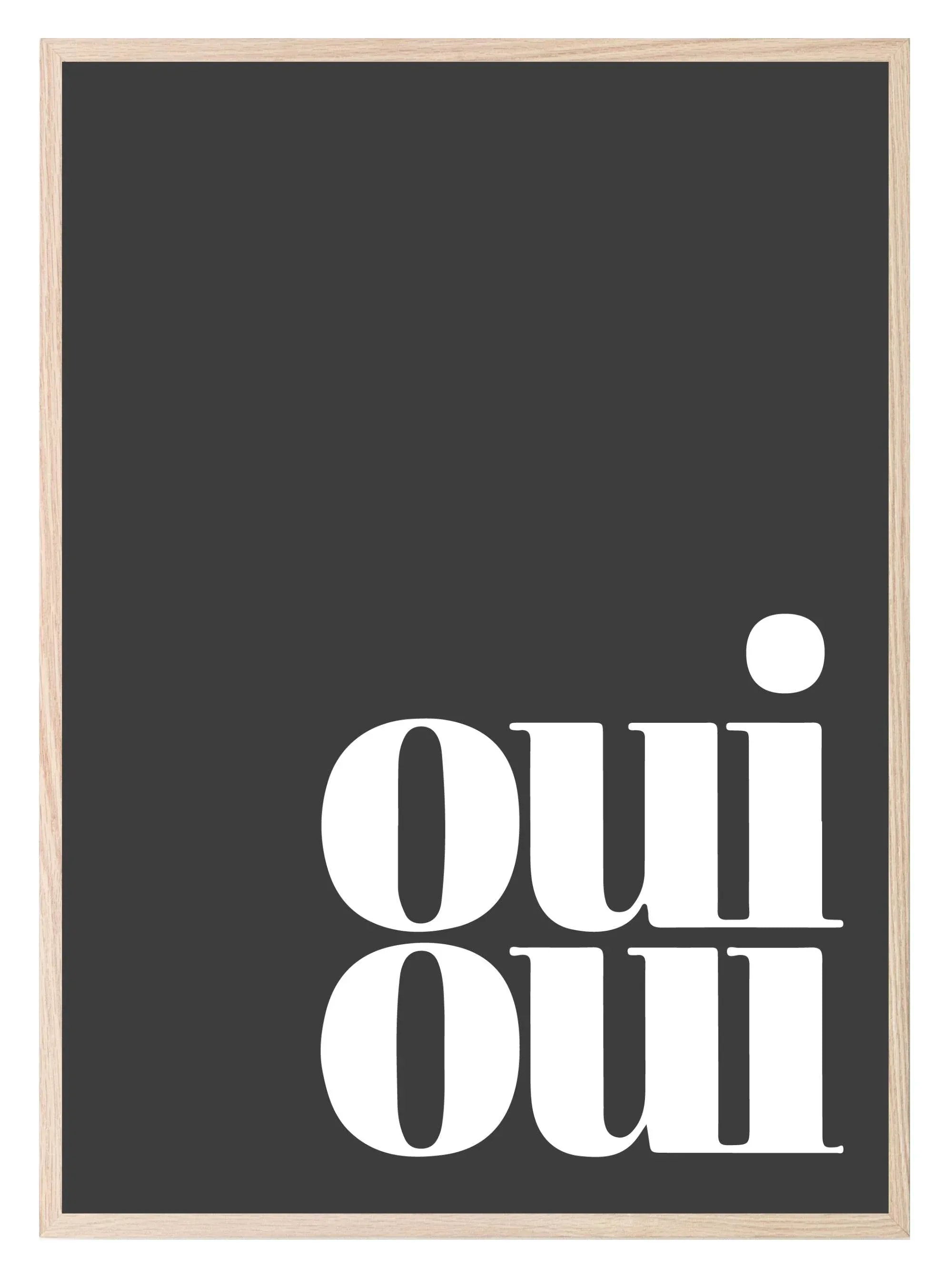 Oui Oui Print | Minimalistic Wall Art - Larosier Prints