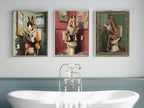 Horse Reading On The Toilet | Bathroom Humour Wall Art - Larosier Prints