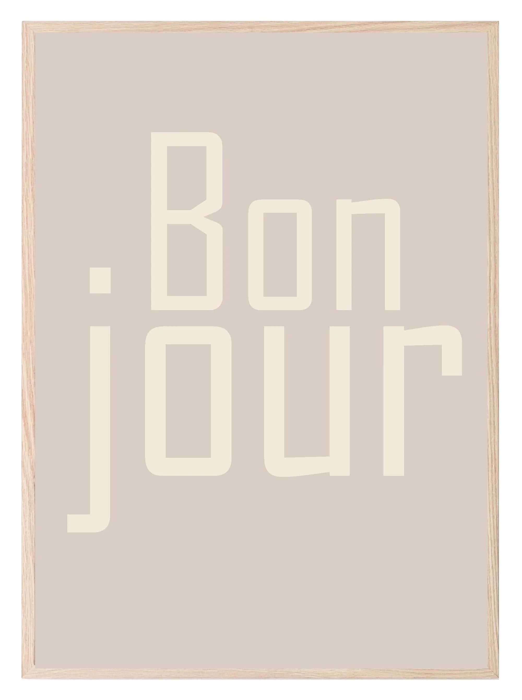 Bonjour Print | Hall & Entry Way Wall Art - Larosier Prints