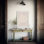 Bonjour Print | Hall & Entry Way Wall Art - Larosier Prints
