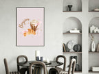 Bonjour Coffee & Croissant Print | Kitchen Food Wall Art - Larosier Prints