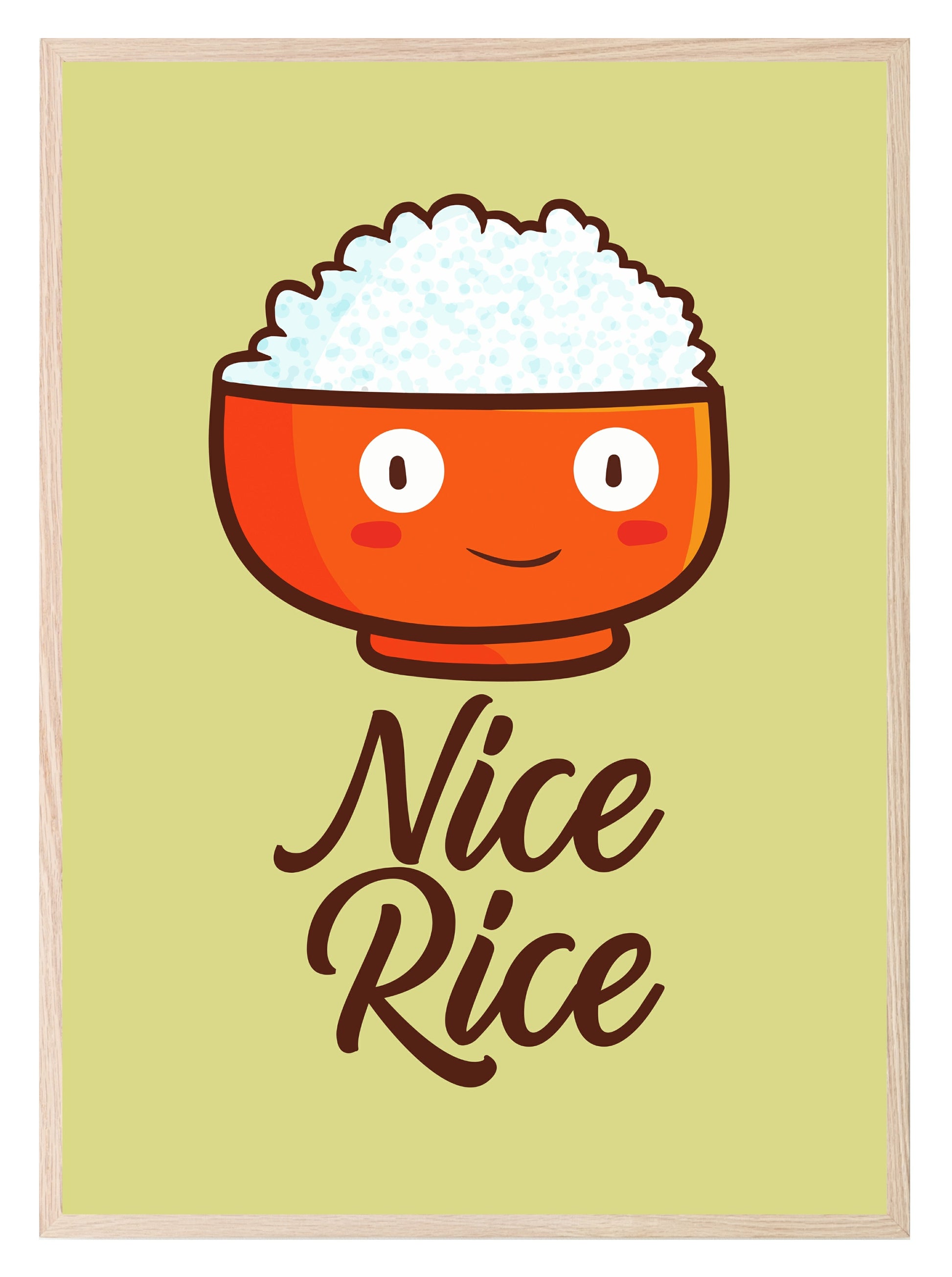 Rice Is Nice Print | Fun Kitchen Food Wall Art