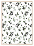 Olives Pattern Print | Kitchen Food Wall Art - Larosier Prints