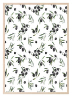 Olives Pattern Print | Kitchen Food Wall Art - Larosier Prints
