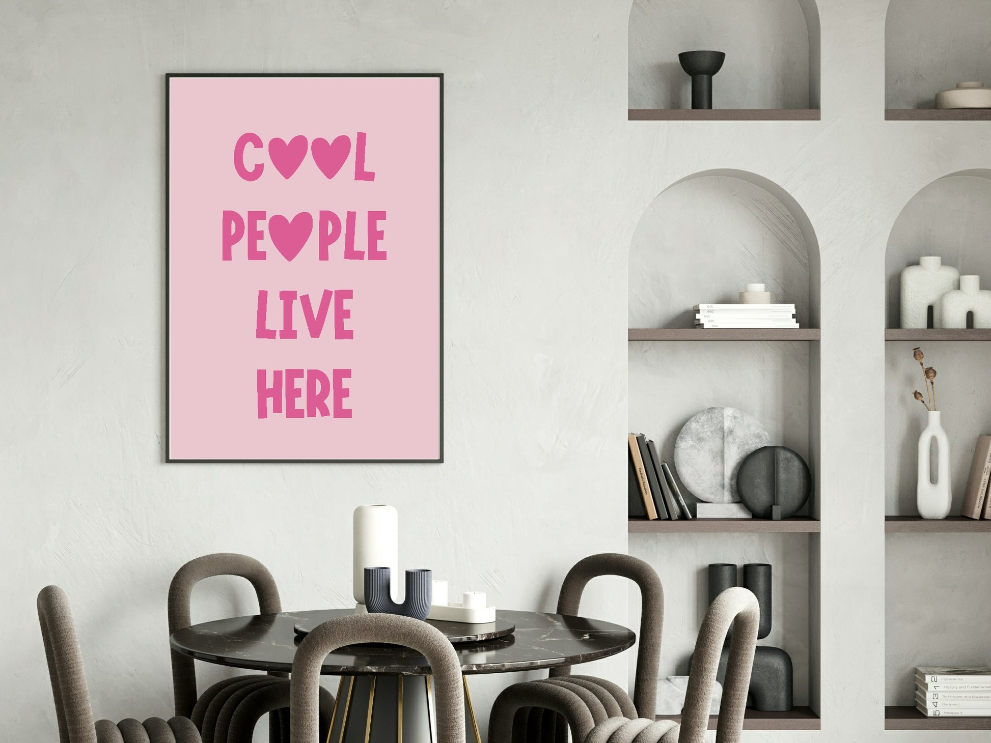 Cool People Live Here Print | Coquette Wall Art