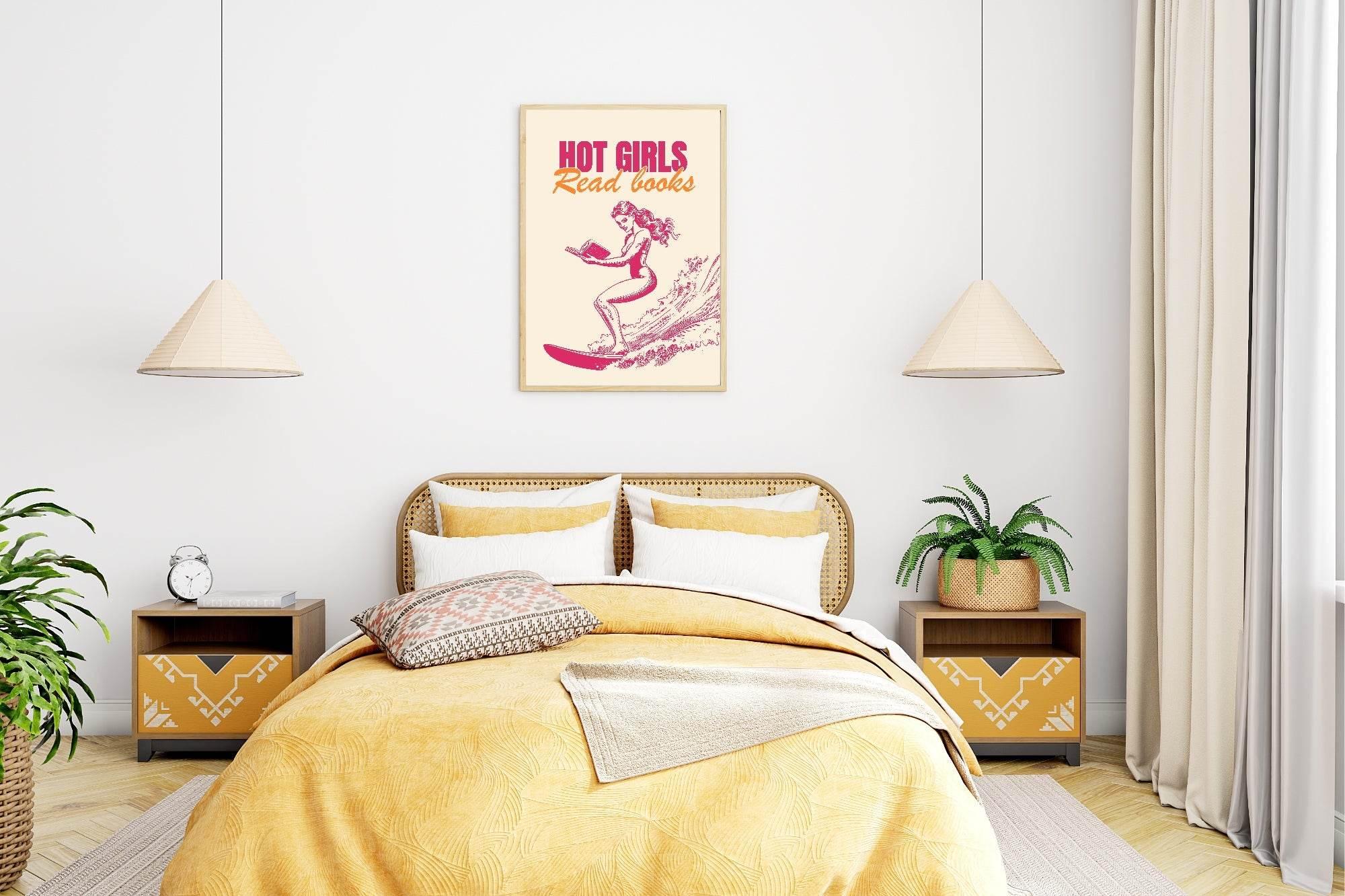 Hot Girls Read Books | Surf Wall Art - Larosier Prints