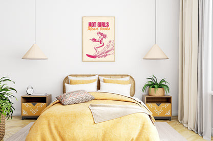 Hot Girls Read Books | Surf Wall Art