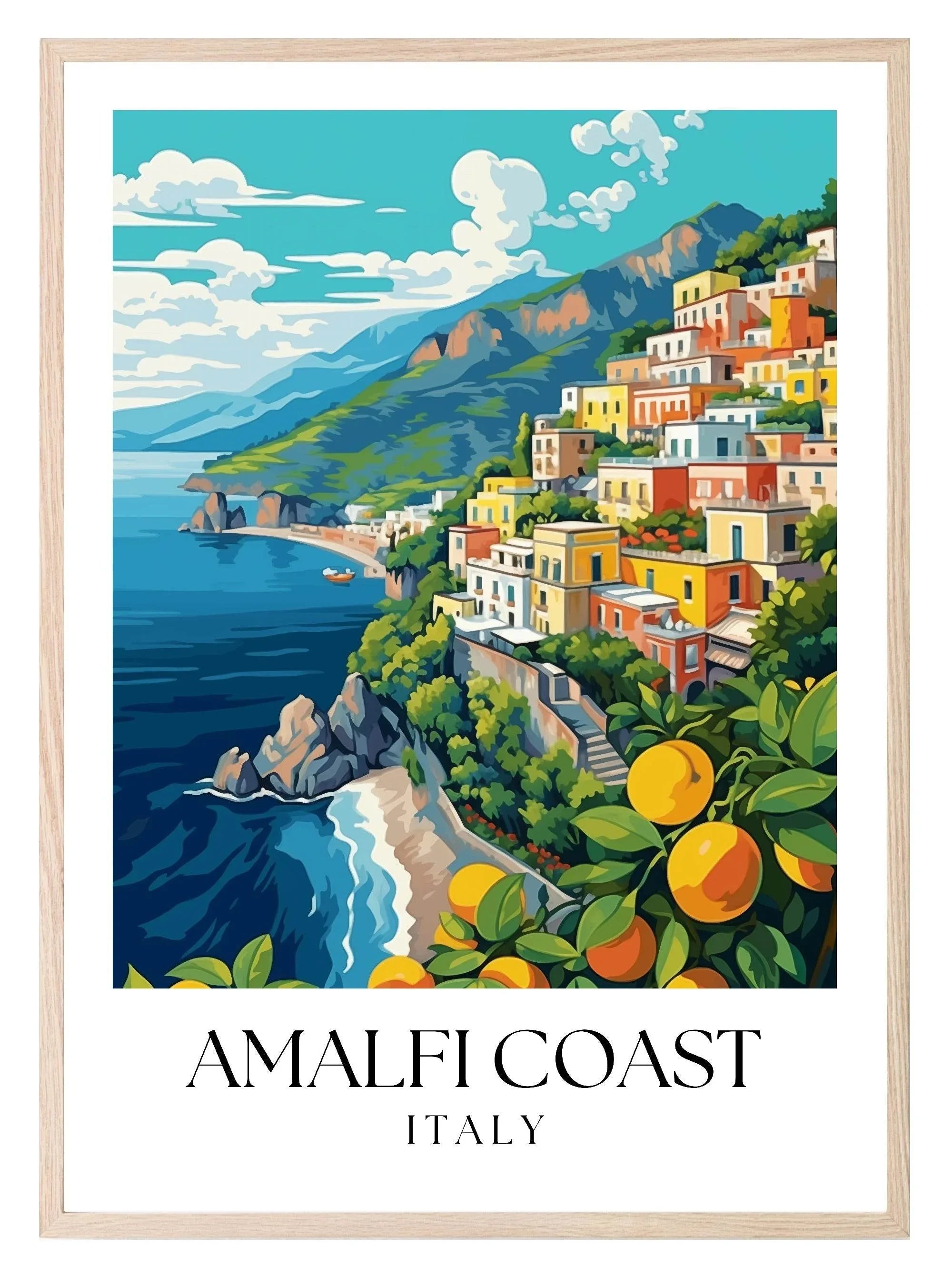 Amalfi Coast Print | Italian Travel Wall Art - Larosier Prints