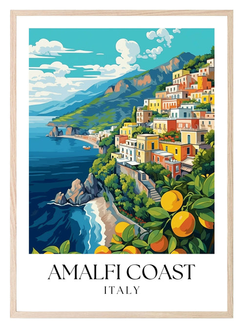 Amalfi Coast Print | Italian Travel Wall Art - Larosier Prints