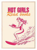 Hot Girls Read Books | Surf Wall Art - Larosier Prints