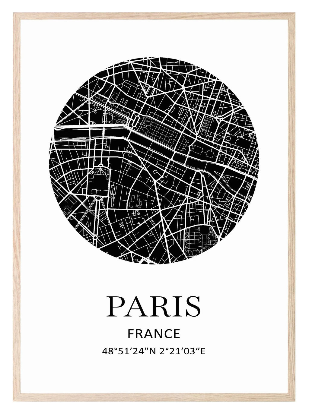 Map of Paris Print | French Travel Wall Art - Larosier Prints