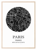 Map of Paris Print | French Travel Wall Art - Larosier Prints