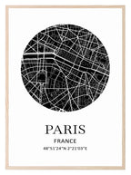 Map of Paris Print | French Travel Wall Art - Larosier Prints