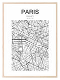 Map of Paris Print II | French Travel Wall Art - Larosier Prints