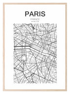 Map of Paris Print II | French Travel Wall Art - Larosier Prints