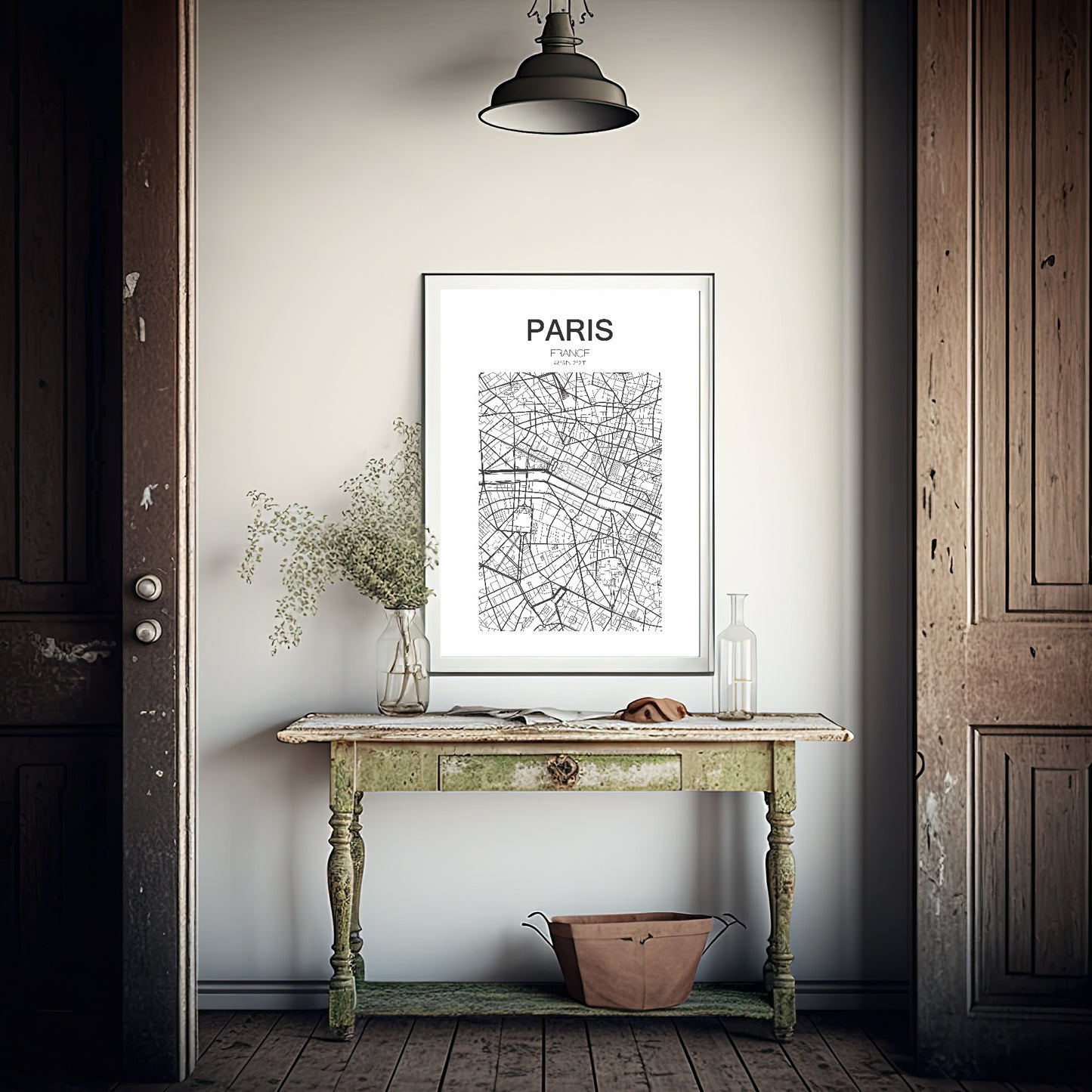 Map of Paris Print II | French Travel Wall Art