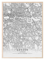 London Map Print | English Travel Wall Art - Larosier Prints