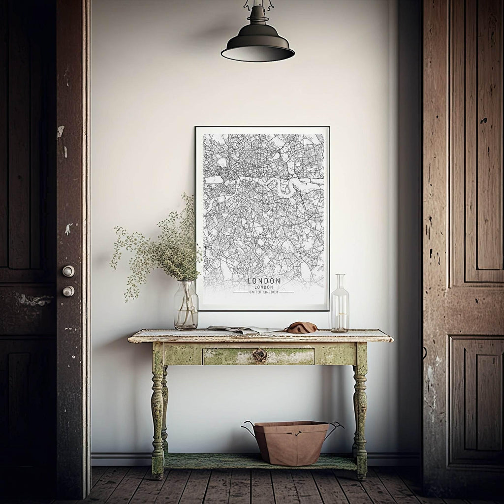 London Map Print | English Travel Wall Art - Larosier Prints
