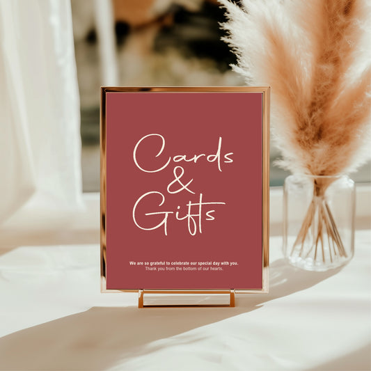 Rosewood Cards & Gifts Wedding Party Sign