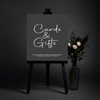 Minimalist Noir Cards & Gifts Wedding Party Sign - Larosier Prints