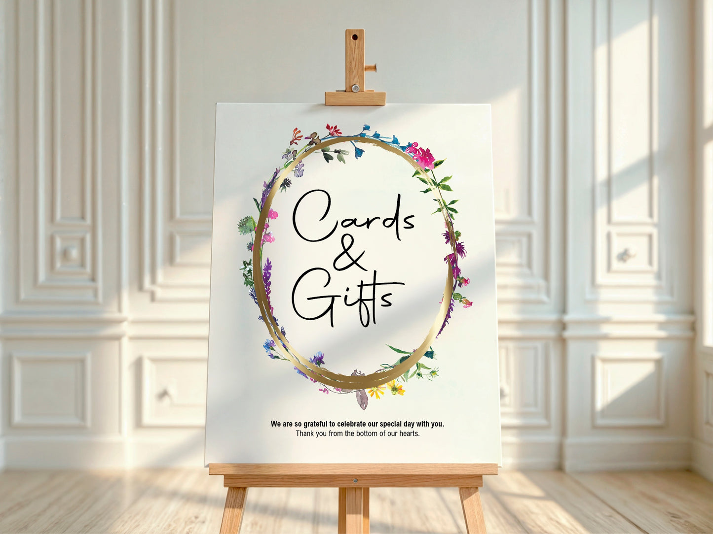 Wild Flowers Cards & Gifts Wedding Sign