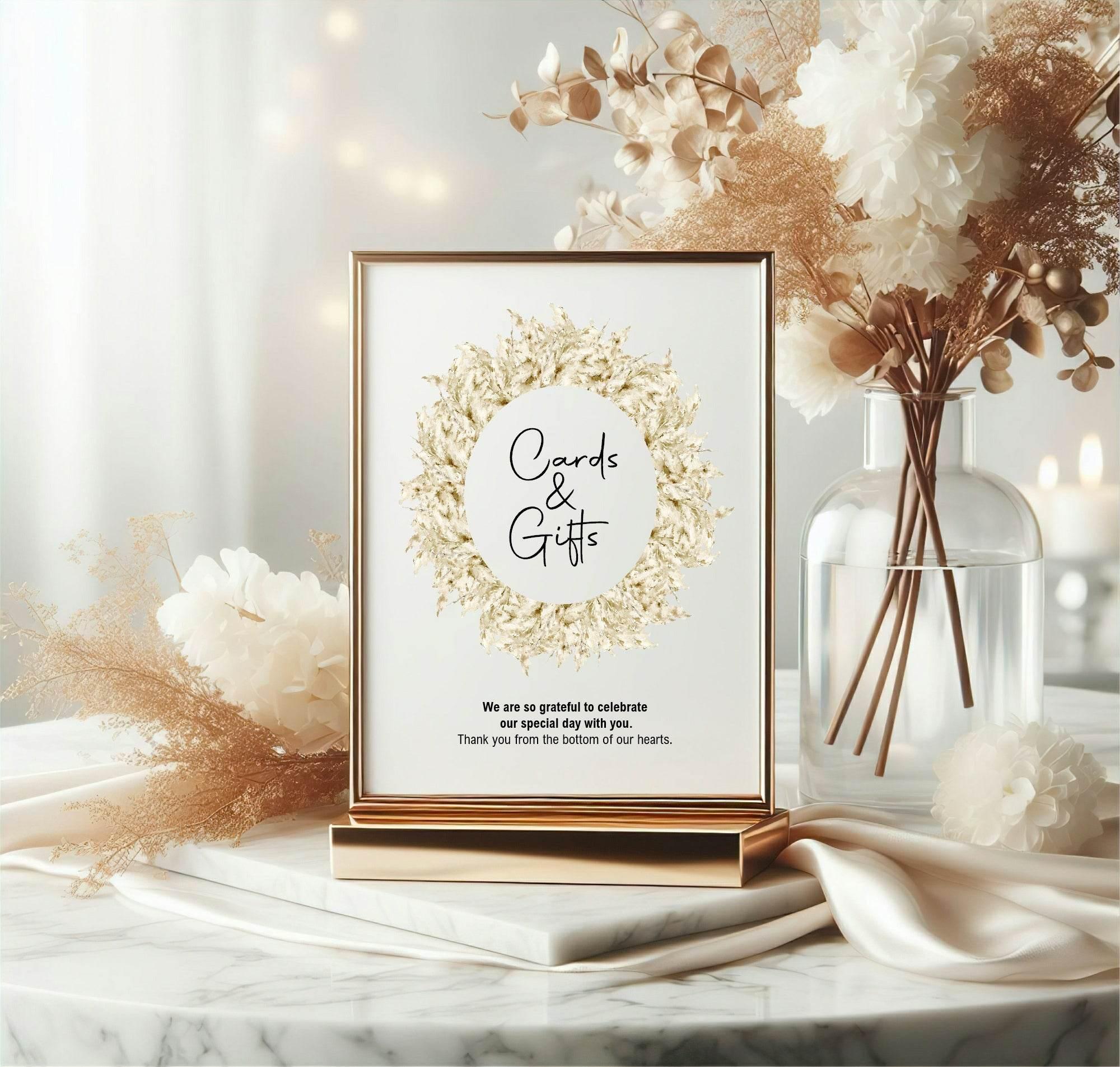 Boho Cards & Gifts Wedding Party Sign - Larosier Prints