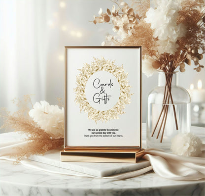 Boho Cards & gifts Wedding Sign