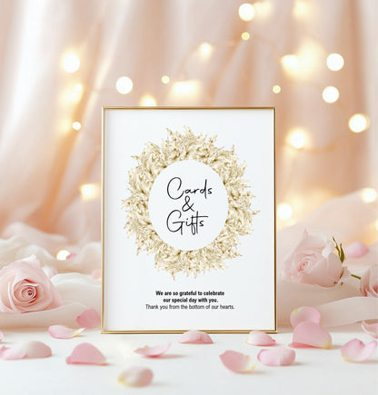 Boho Cards & gifts Wedding Sign