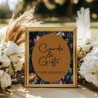 Moody Floral Wedding Unplugged Sign