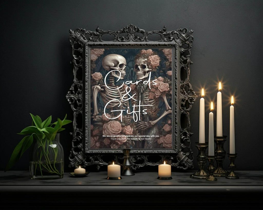 Gothic Cards & Gifts Wedding Party Sign - Larosier Prints