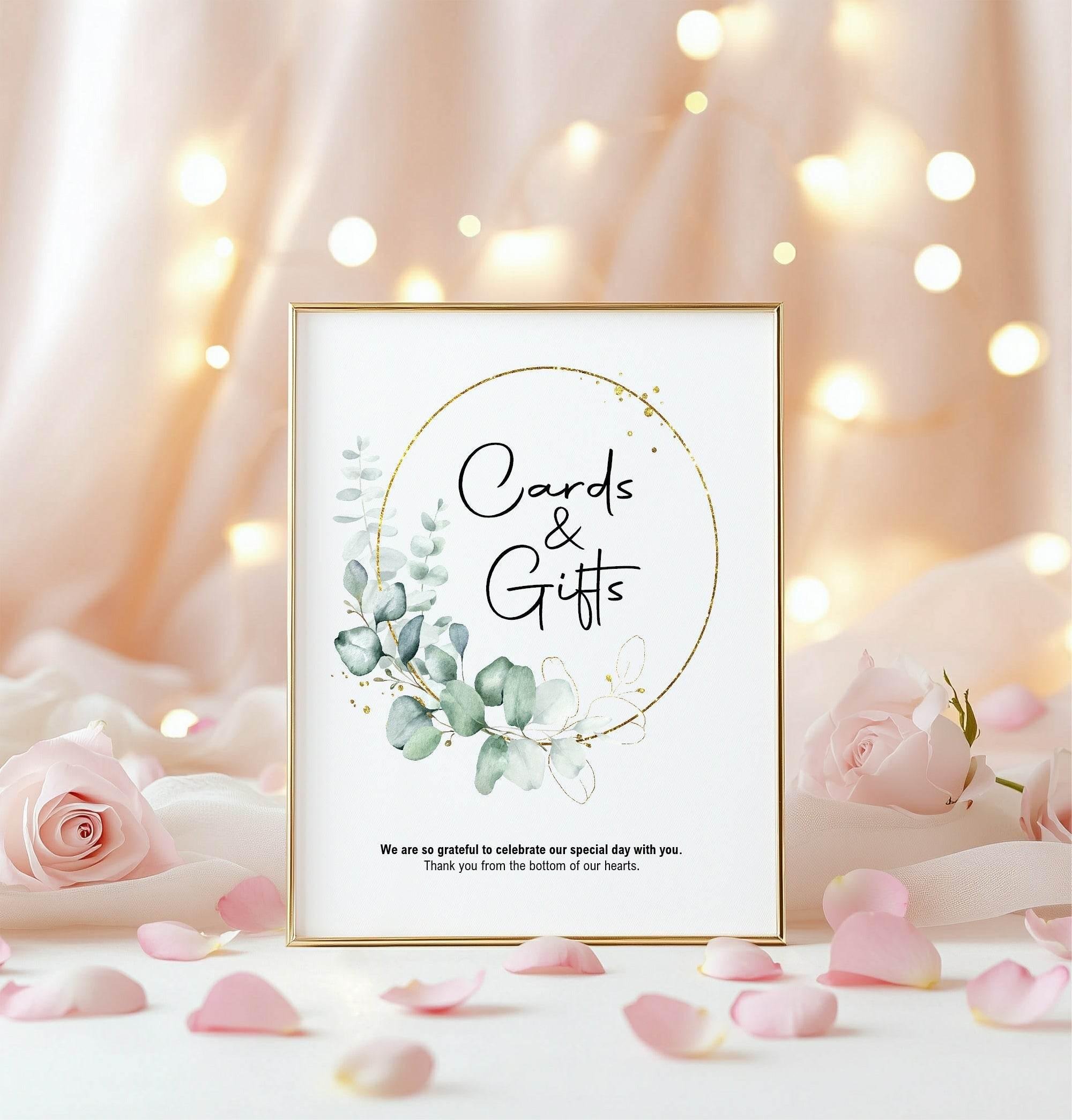 Eucalyptus Cards & Gifts Wedding Party Sign - Larosier Prints