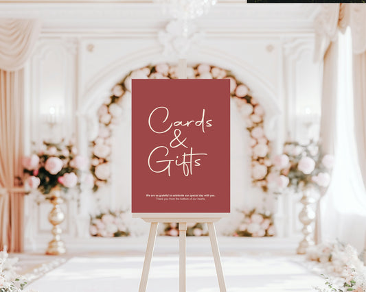 Rosewood Cards & Gifts Wedding Party Sign