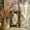 Gothic Floral Wedding Cards & Gifts Sign