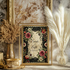 Gothic Floral Wedding Cards & Gifts Sign