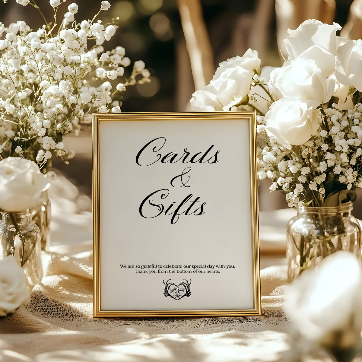 The Lovers Tarot Wedding Party Signs | Choose Your Sign & Colour