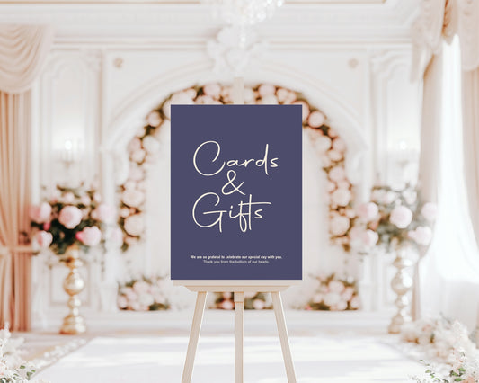 Sapphire Cards & Gifts Wedding Party Sign