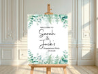 Eucalyptus Engagement Welcome Party Sign - Larosier Prints